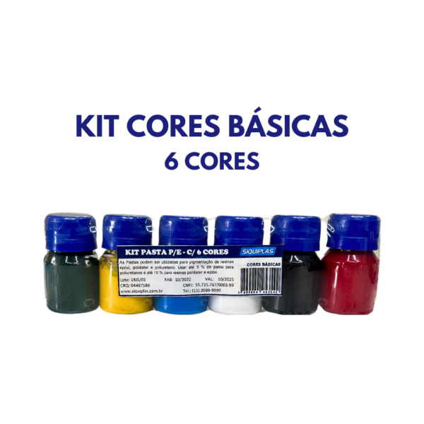 Kit 01 - Siq Pasta P/E c/ 06 und. - Cores Básicas