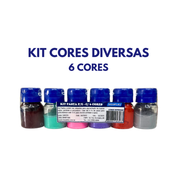 Kit 04 - Siq Pasta P/E c/ 06 und. - Cores Diversas