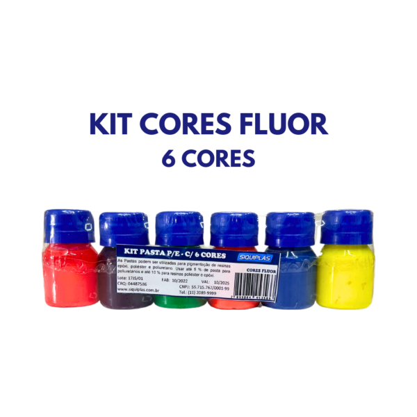 Kit 03 - Siq Pasta P/E c/ 06 und. - Cores Fluor