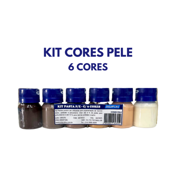 Kit 02 - Siq Pasta P/E c/ 06 und. - Cores Pele