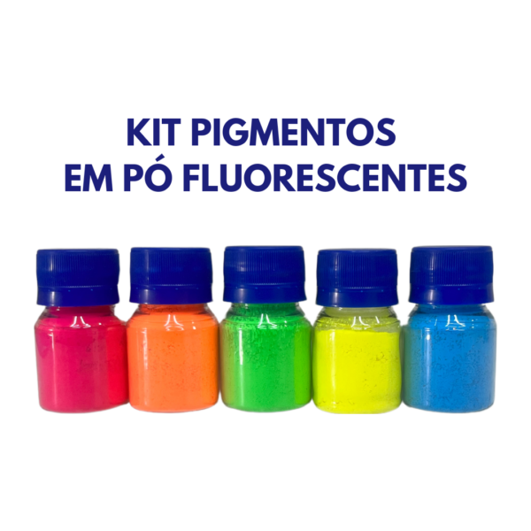 Kit Pigmento Pó Fluorescente - 5 cores